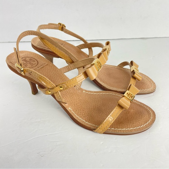 Tory Burch Kailey Heel Patent Leather Sandals Size 7.5 - Picture 2 of 6